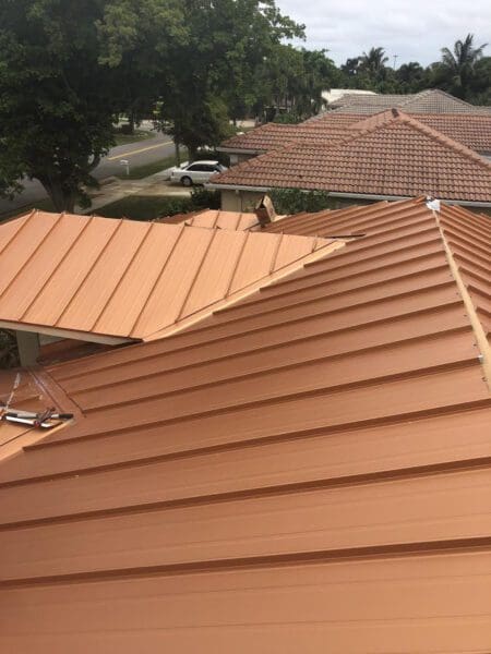 Brown Tile Roof on top of a home