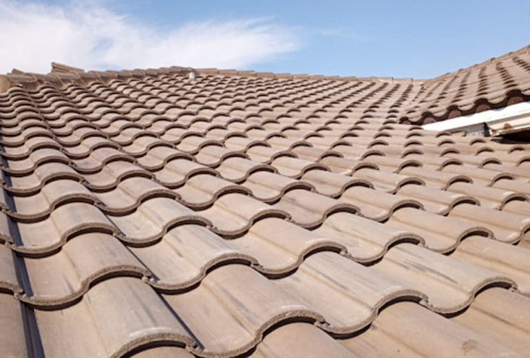 A home with tile roofing