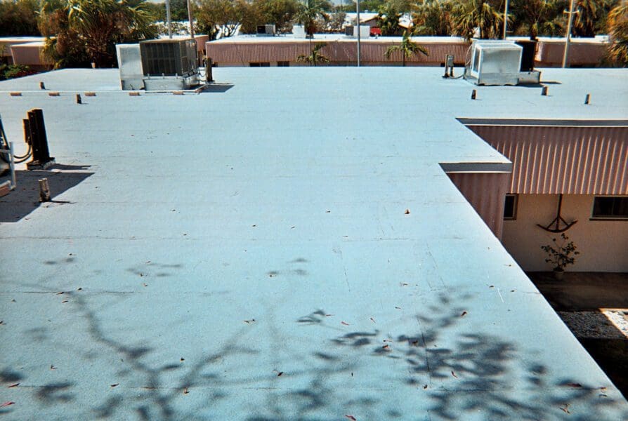 light blue tile roofing