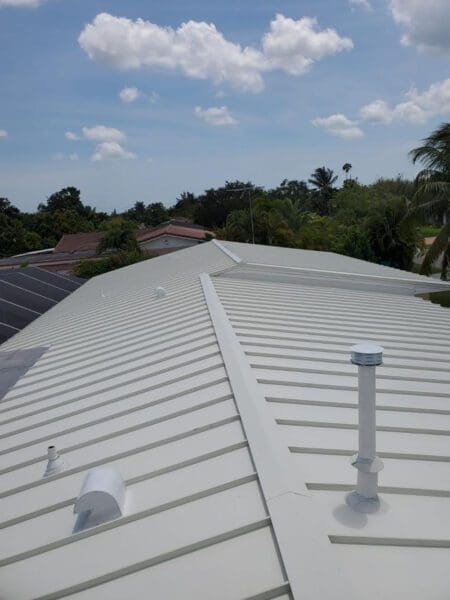 The top of a white roof