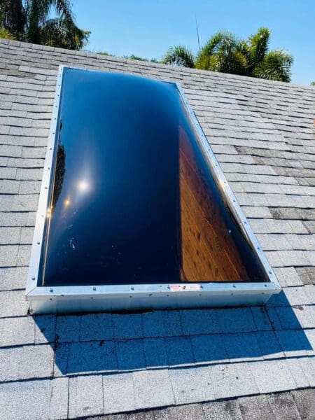 A brand new shingles roof