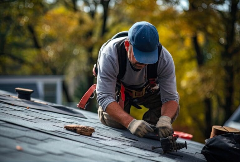 Roof Repair and Construction with Asphalt Shingles.