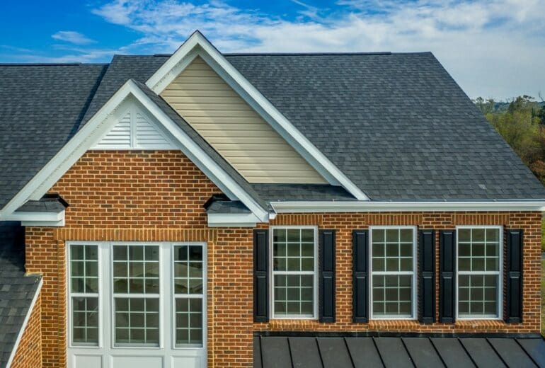house with newly installed roof