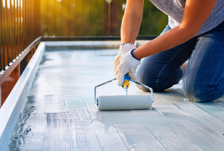 roof coating application